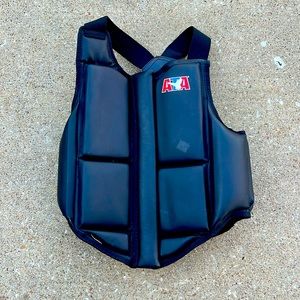 ATA Karate Taekwondo Youth S Front Zip Chest Guard Protector Sparring Vest